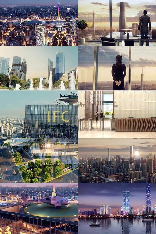 建筑cg商务社区房地产开发商业项目金融经济国家发展高楼大厦商业中心